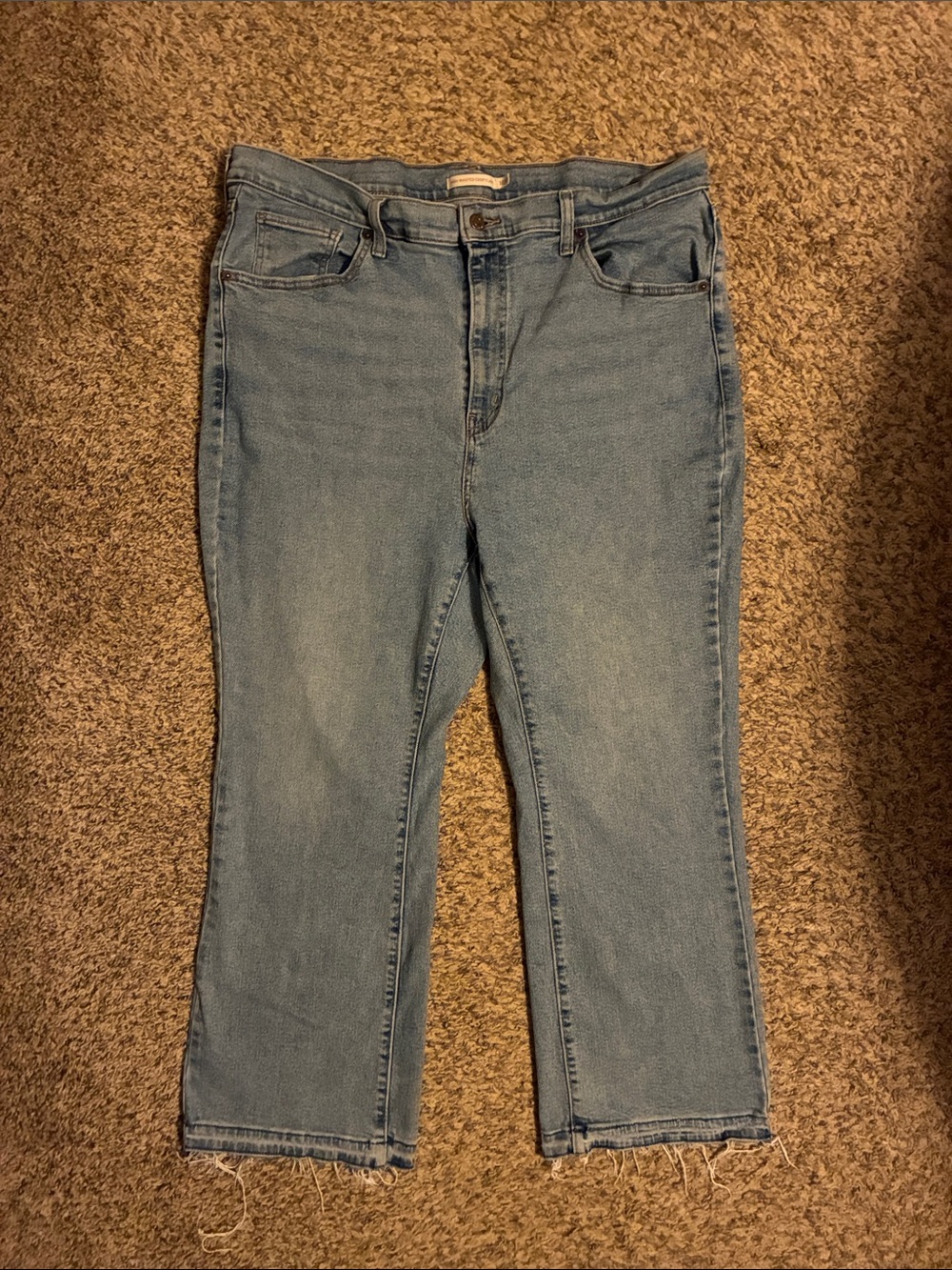 Levi’s high waisted crop flare jeans -size 18W